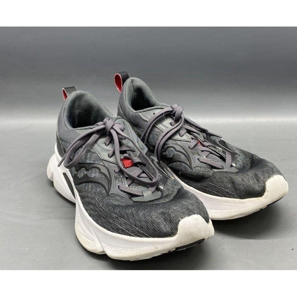 Brooks Men's Wolf Grey Red White Running Shoes Size 10